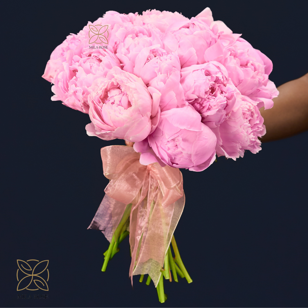 Elegant Pink Bouquet of Premium Peonies