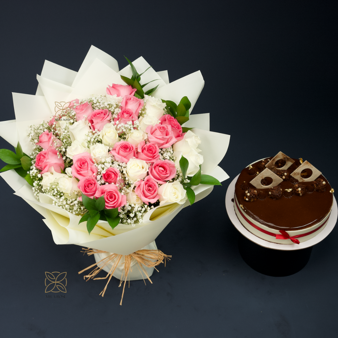 Elegant Roses Symphony Bouquet | 33 premium Roses