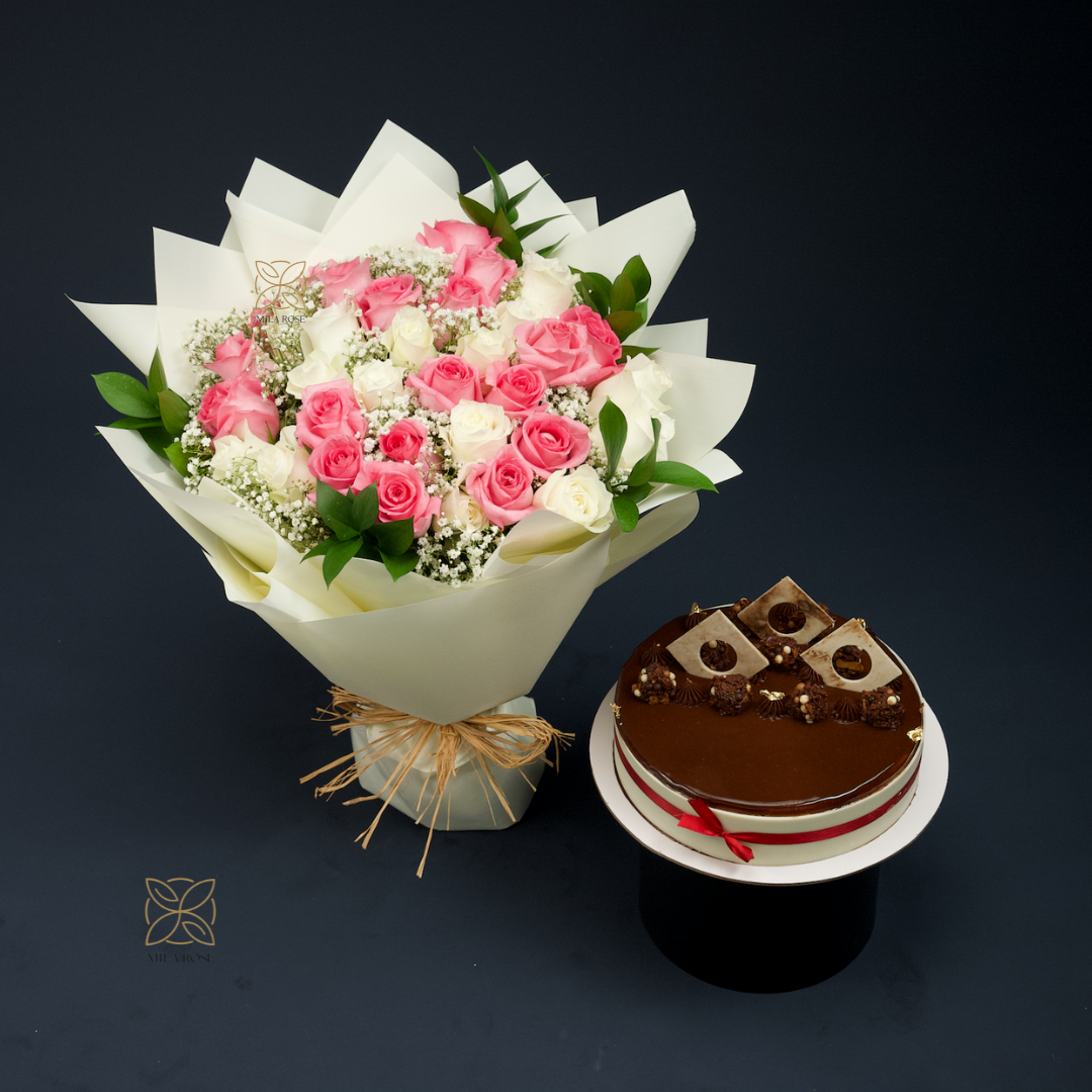 Elegant Roses Symphony Bouquet | 33 premium Roses