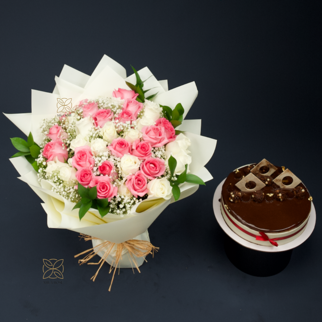 Elegant Roses Symphony Bouquet | 33 premium Roses