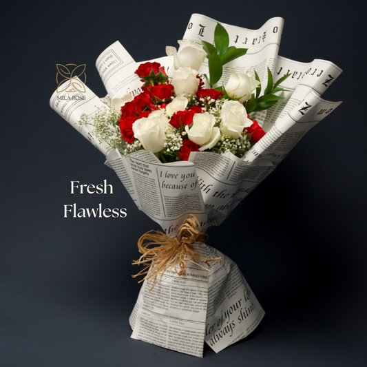Lovely Roses Bouquet | 27 Flowers