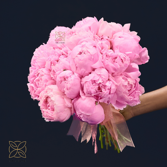Elegant Pink Bouquet of Premium Peonies