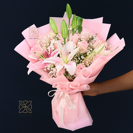 Colorful Lilies Elegance Bouquet