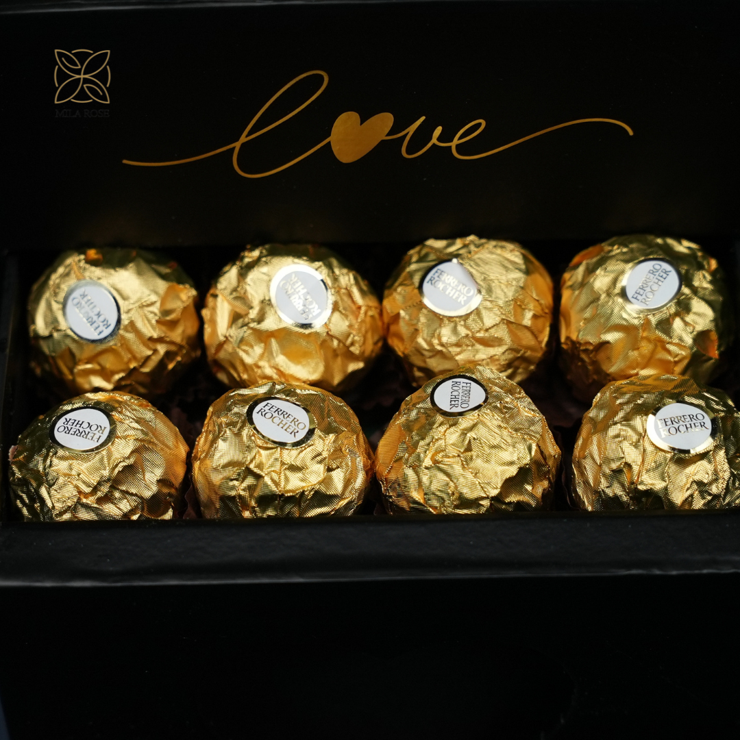 Pure White Roses Box with Luxury chocolate| 16 premium Roses
