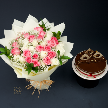 Elegant Roses Symphony Bouquet | 33 premium Roses