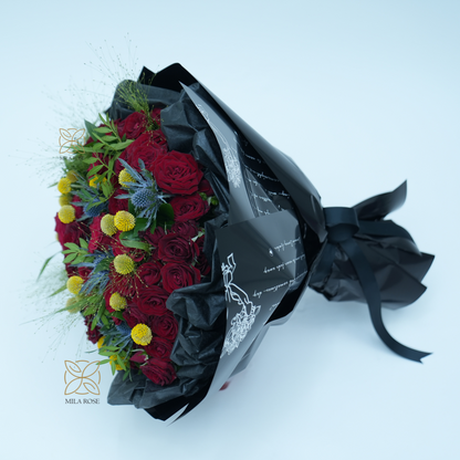 Red love rose bouquet
