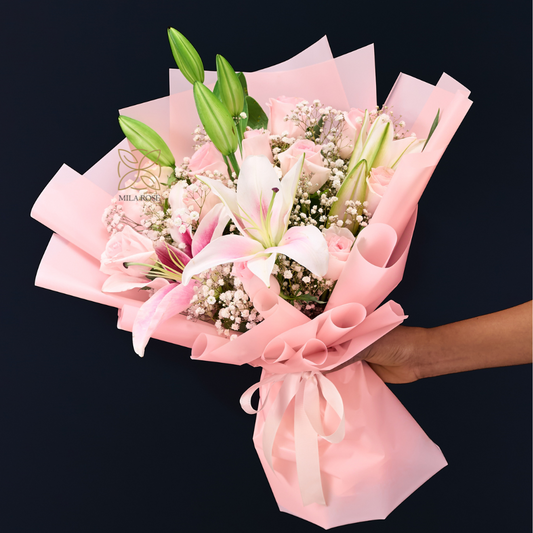 Colorful Lilies Elegance Bouquet