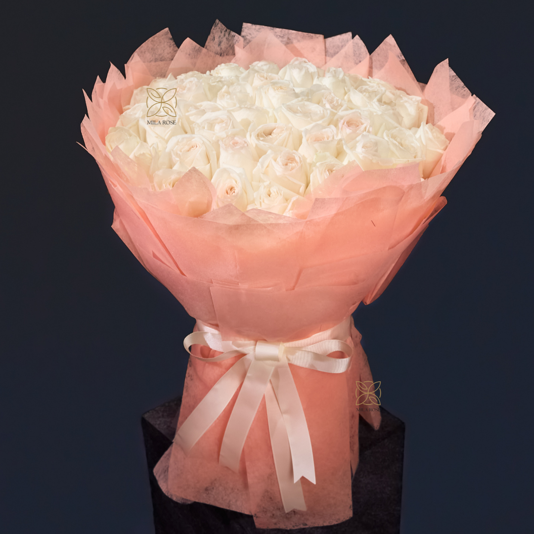White love rose bouquet