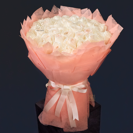 White love rose bouquet